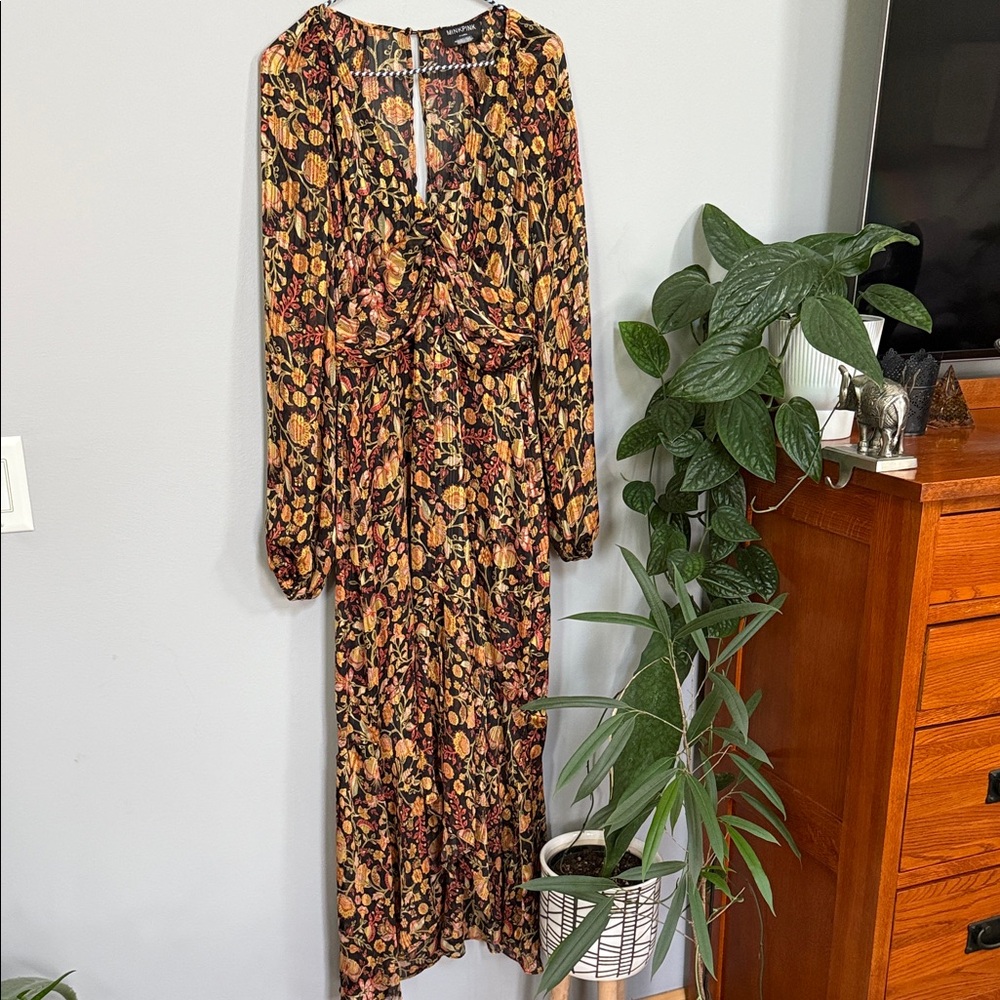 MINKPINK Multicolor Floral Long Sleeve Dress